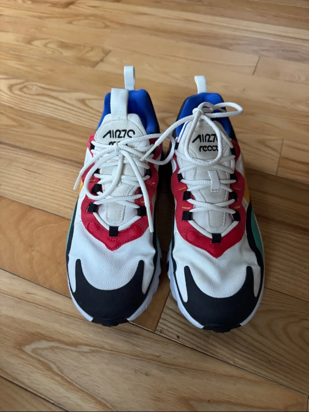 Nike Women’s air70 React Sneakers in White, Black, Red, Blue, Green - Picture 1 of 5
